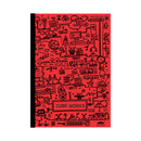 CUBE WORKS NOTE PAD A5 RED |RULED | 80 PAGES
