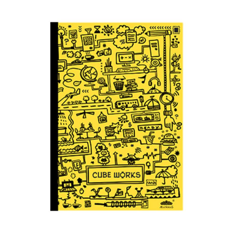 CUBE WORKS NOTE PAD A5 YELLOW |RULED | 80 PAGES