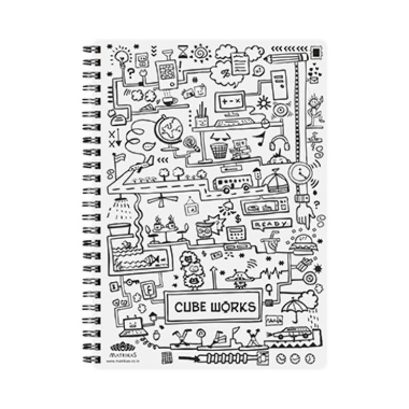 CUBE WORKS - RINGBIND NOTEBOOK- A6- WHITE