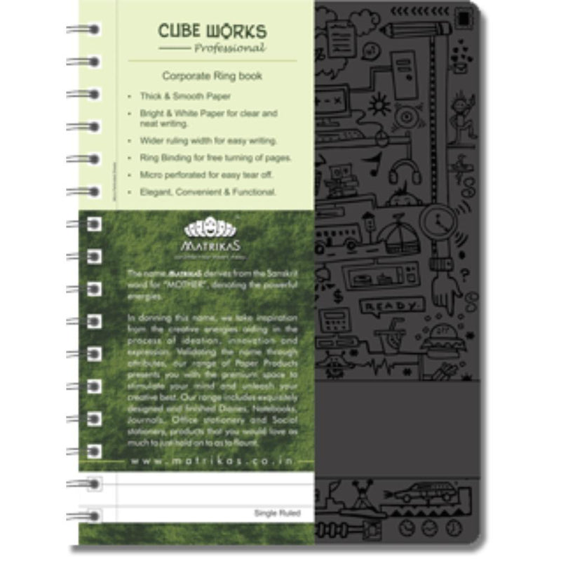 CUBEWORKS PROFESSIONAL NOTEBOOK 1 SUBJEST | RULED | 160 PAGES