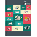 CUBE WORKS - RINGBIND A5 NOTEBOOK - 5 SUBJECT | DESIGN-B |300 PAGES