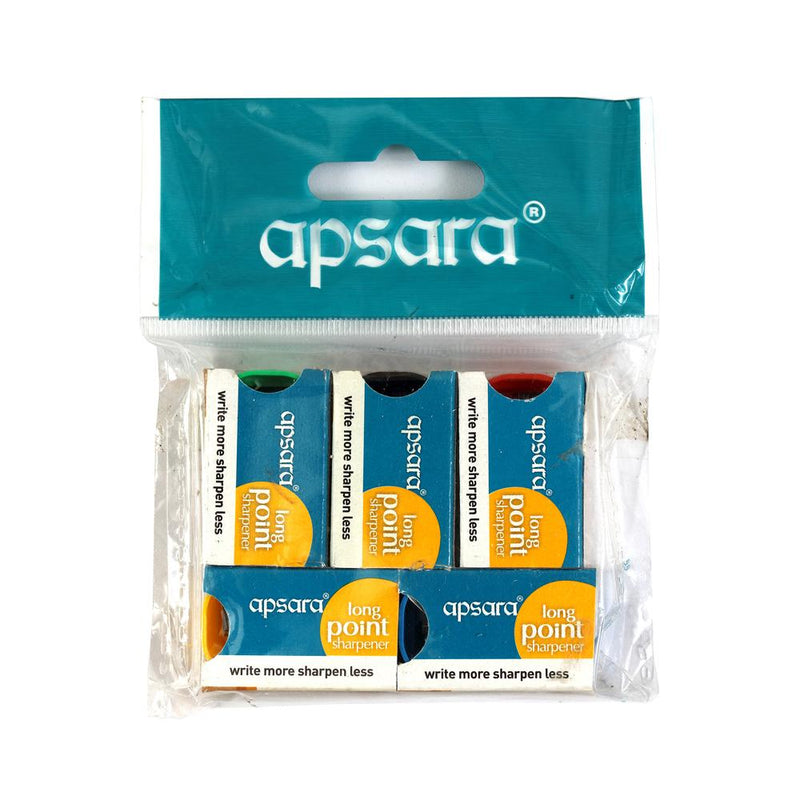 APSARA LONG POINT SHARPENER-POUCH OF 5 NOS
