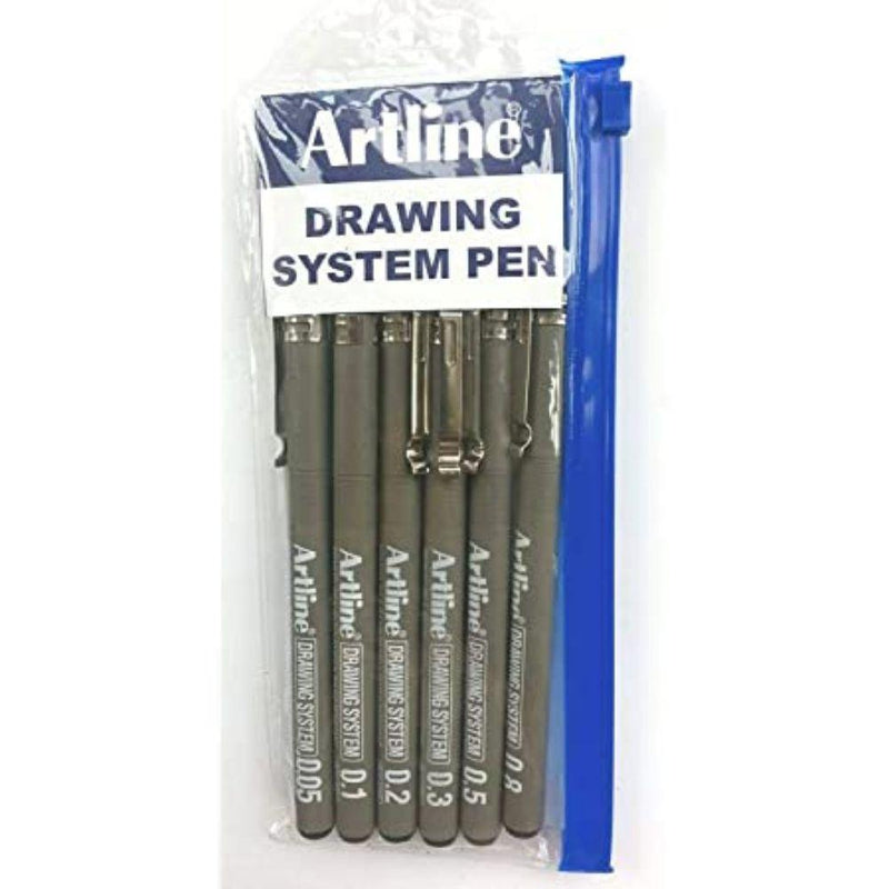 ARTLINE DRAWING SYSTEM PEN ASSORTED PACK OF 6 - Odyssey Online Store