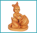 BABY KRISHNA WITH MAAKHAN POT HEIGHT-8 INCHES COLOR-BROWN | D188 - Odyssey Online Store