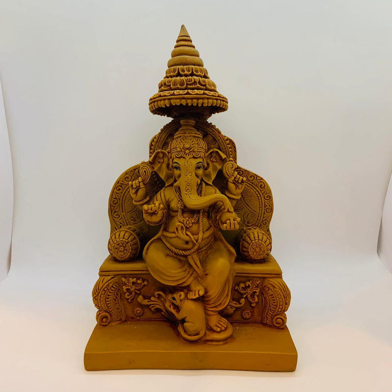 BROWN GANESHA IDOL | HEIGHT: 9.7 INCHES | D17 - Odyssey Online Store