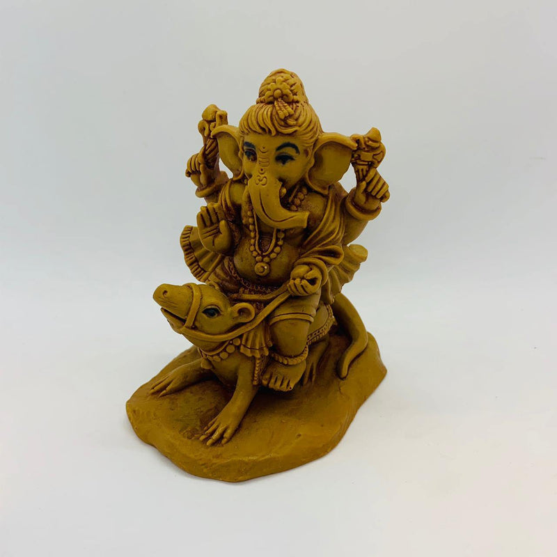 BROWN GANESHA WITH MOUSE | HEIGHT: 4 INCHES - Odyssey Online Store