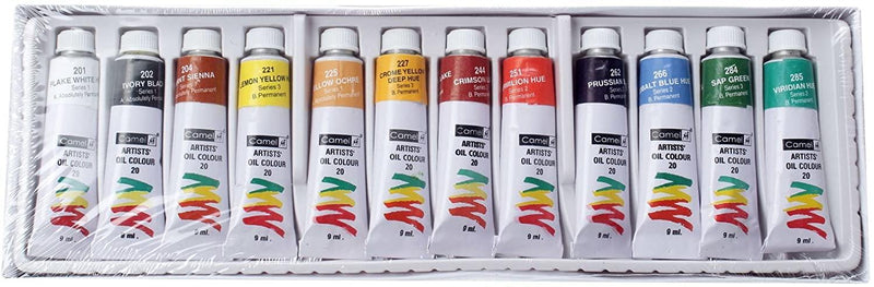 Camel Artist's Oil Colour - 9ml Tubes, 12 Shades - Odyssey Online Store