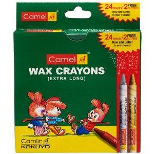 CAMLIN WAX CRAYONS 1000XL-24 + 2 GLITTER