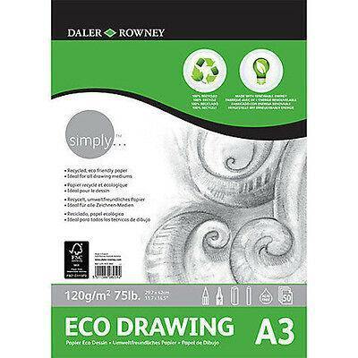DALER ROWNEY SIMPLY ECO DRAWING PAD A3 120GSM 50 SHEET - Odyssey Online Store