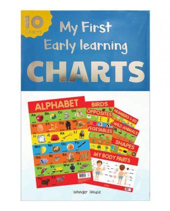EARLY LEARNING EDUCATIONAL CHARTS FOR KIDS PACK OF TEN CHARTS