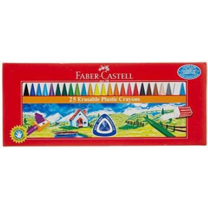 FABER CASTELL ERASABLE CRAYONS 70MM PACK OF 25 - Odyssey Online Store