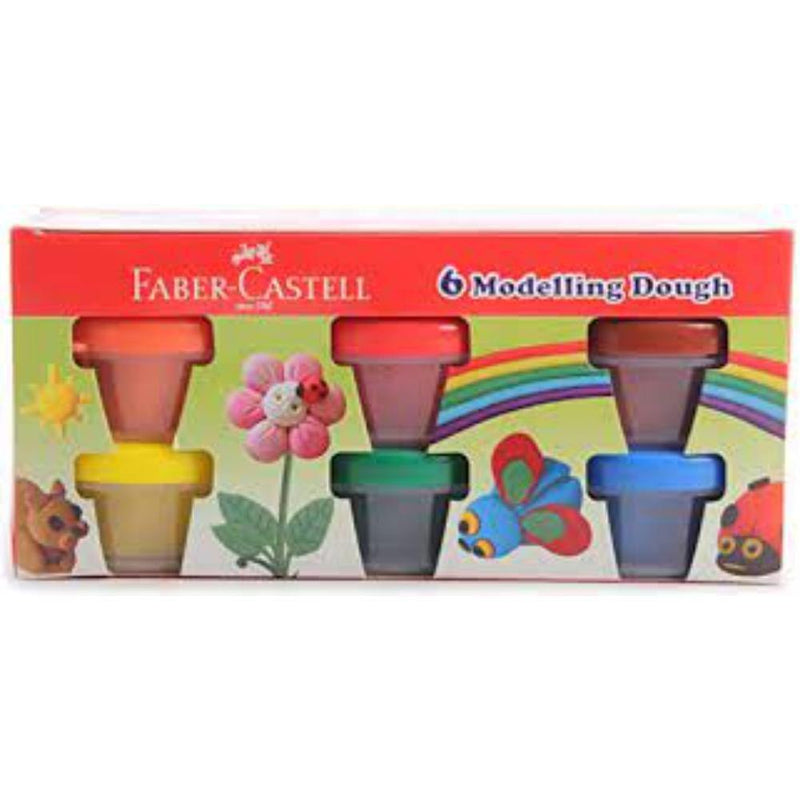 FABER CASTELL MODELLING DOUGH 50 GMS PACK 6 SHADES - Odyssey Online Store
