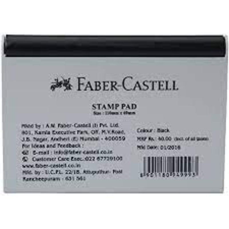 FABER CASTELL STAMP PAD MEDIUM WITH BARCODE BLACK MT - Odyssey Online Store