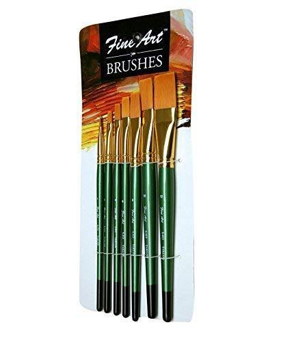 FINE ART PAINTING FLAT BRUSHES SET ( SET OF  7 ) - Odyssey Online Store