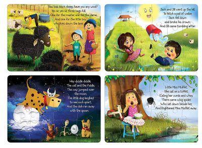 Frank Baa Baa Black Sheep & Other Rhymes Puzzle - A Set of 4 Jigsaw Puzzles for 3 Year Old Kids and Above - Odyssey Online Store