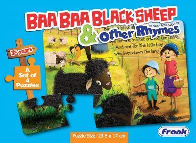 Frank Baa Baa Black Sheep & Other Rhymes Puzzle - A Set of 4 Jigsaw Puzzles for 3 Year Old Kids and Above - Odyssey Online Store