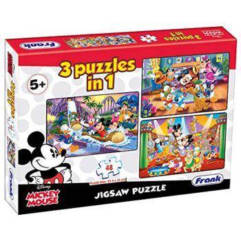 Frank Disney Mickey Mouse & Friends 3 Puzzles in 1 - A Set of 3 48 Pc Jigsaw Puzzles - Odyssey Online Store