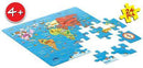 Frank My First World Map Puzzle - Early Learner Large Educational Jigsaw Puzzle with Continents, Oceans, Animals for Ages 4 & Above - Odyssey Online Store