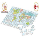 Frank World Map Puzzle (108 Pieces) - Odyssey Online Store