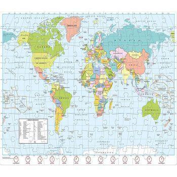 Frank World Map Puzzle (108 Pieces) - Odyssey Online Store