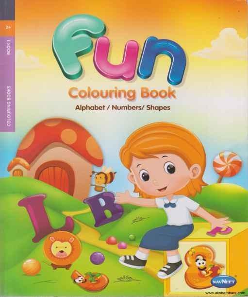 FUN COLORING BOOK ALPHABE NUMBERS AND SHAPES