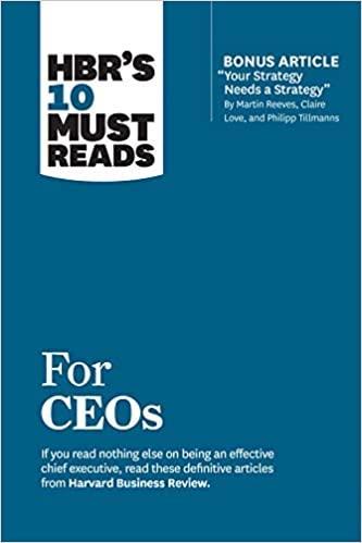 HBRS 10 MUST READS FOR CEOS