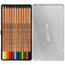 L2001120 LYRA REMBRANDT POLYCOLOR 12 ASSORTED COLOURED PENCILS METAL CASE - Odyssey Online Store