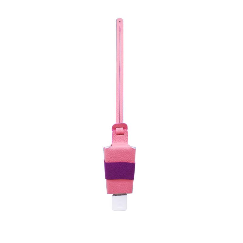 LC-312-PK HAND SANITIZER BOTTLE PINK LEATHER CHARM - Odyssey Online Store
