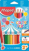 MAPED 834010 COLOR PEPS JUMBO SIZE COLOR PENCIL 12 SHADES - Odyssey Online Store