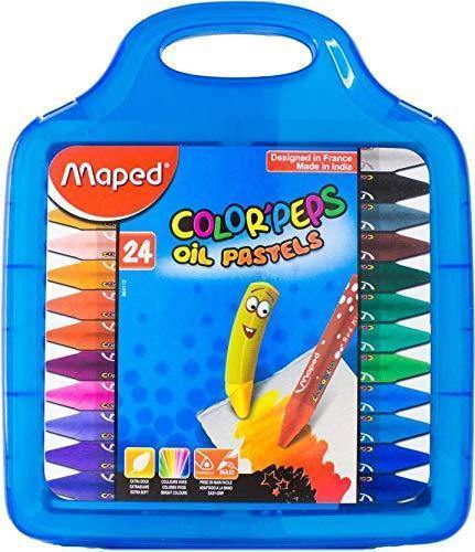 MAPED 864112 COLOR PEPS OIL PASTELS 24 SHADES PLASTIC BOX - Odyssey Online Store