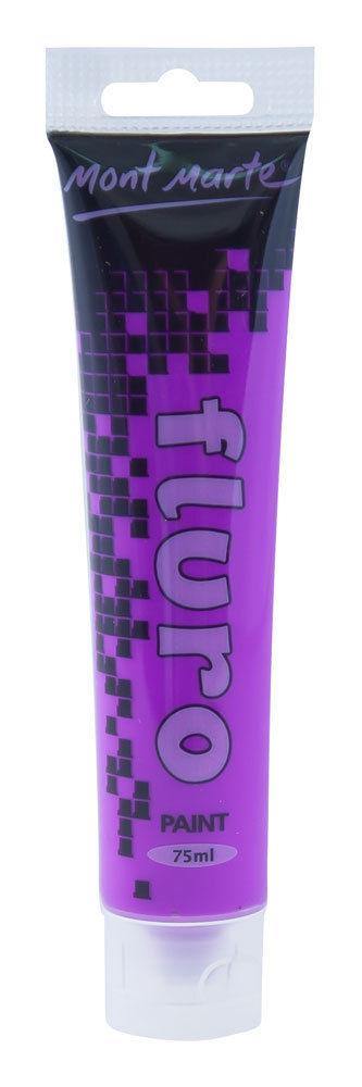 MONT MARTE FLURO ACRYLIC PAINT 75ML PURPLE PMFL 0001 - Odyssey Online Store