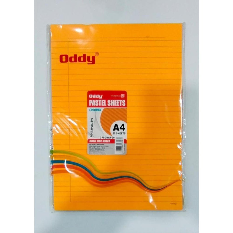 ODDY CPS-DR-A4-20 DOUBLE RULED PASTEL A4 20 SHEET - Odyssey Online Store