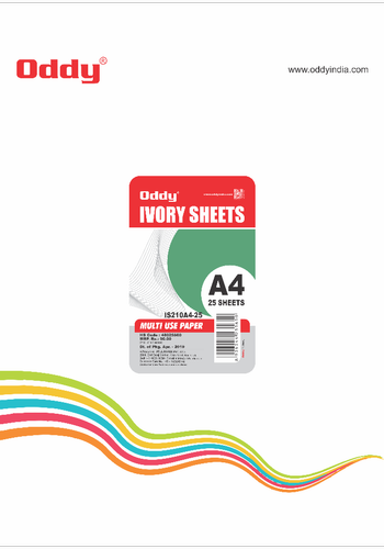 ODDY IS210A325 IVORY SHEET 210GSM 25 SHEETS - Odyssey Online Store