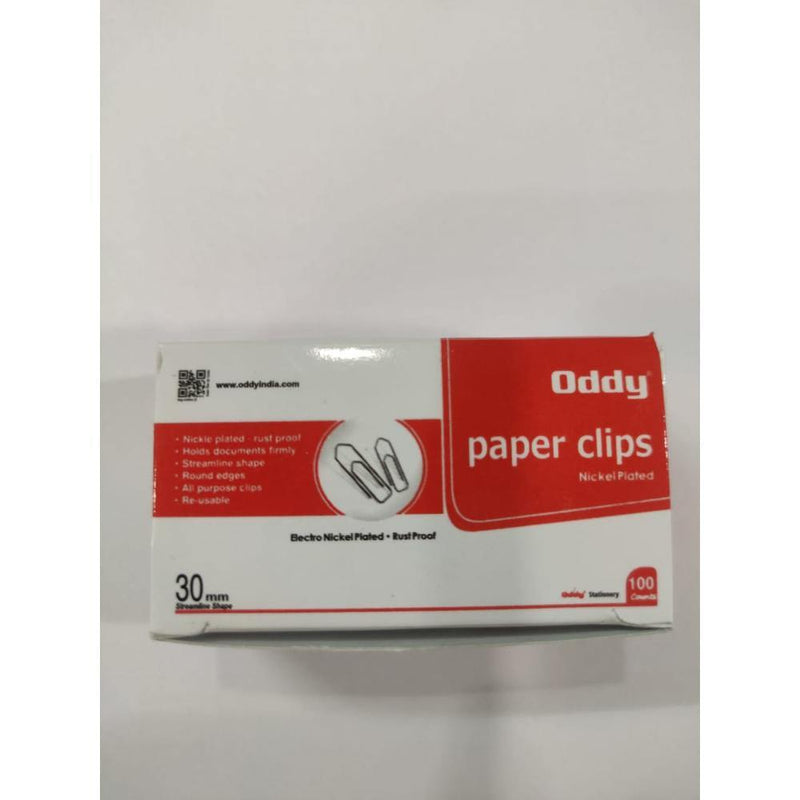 ODDY PC-30MM PAPER CLIP NICKEL PLATED PACK OF 100PCS - Odyssey Online Store