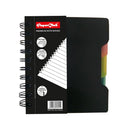 PAPERCLUB 53015 WIRO PP RULED NOTEBOOK 240 PAGES SIZE A6 14CMX10.8CM RULED 4 SUBJECT - Odyssey Online Store