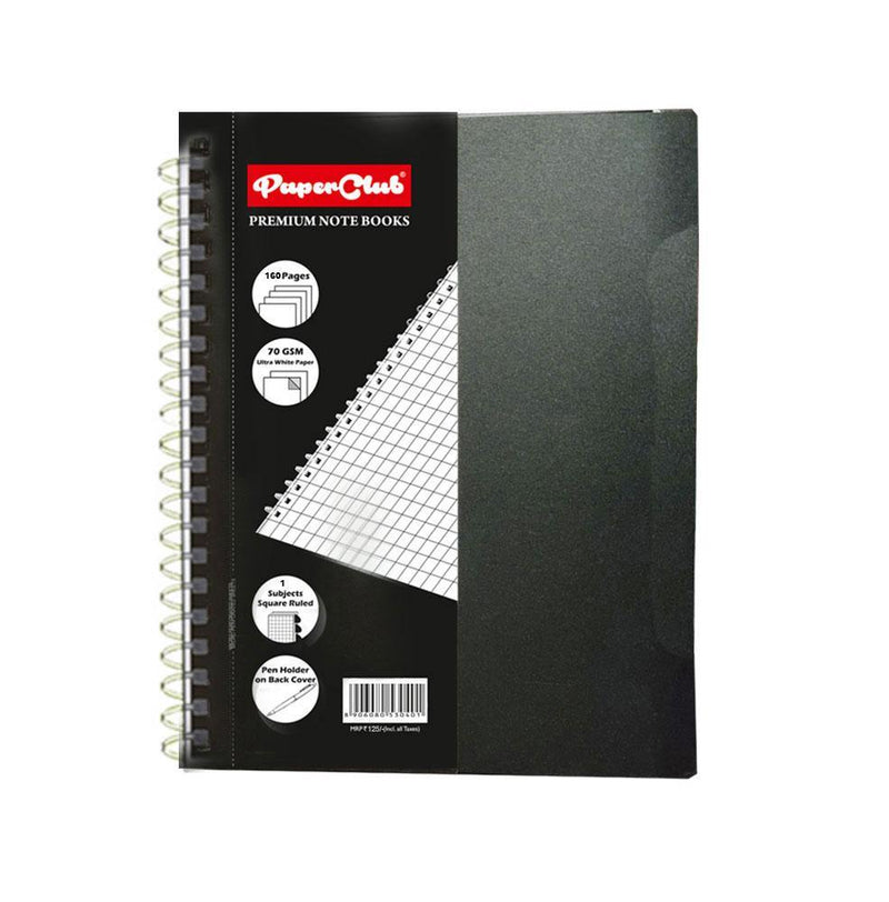 PAPERCLUB 53040 WIRO PP CHECK NOTEBOOK 160 PAGES SIZE A5 21.6CMX14CM CHECK 1 SUBJECT - Odyssey Online Store