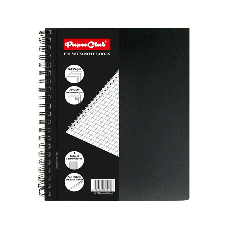 PAPERCLUB 53070 WIRO PP CHECK NOTEBOOK 160 PAGES SIZE A4 21.6CMX27.9CM CHECK 1 SUBJECT - Odyssey Online Store