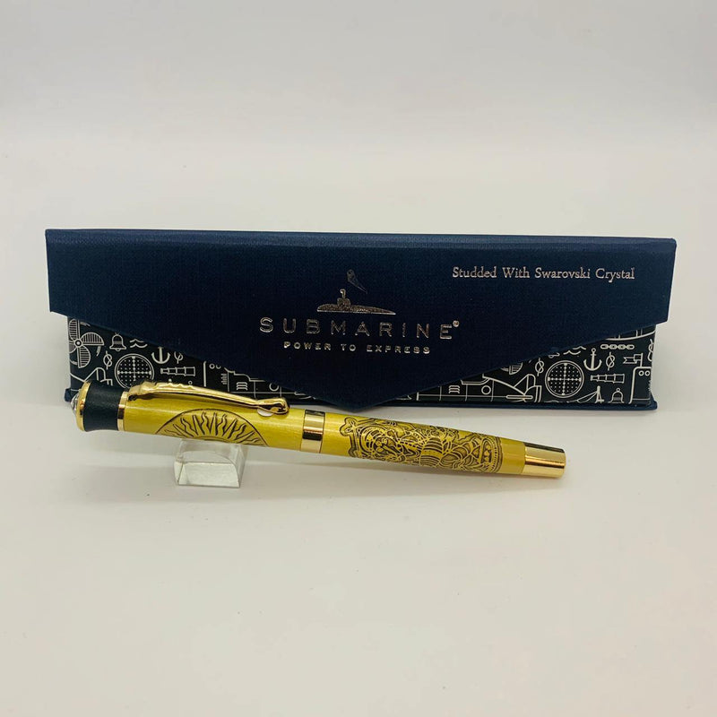 SUBMARINE GANESH SWAROVSKI ROLLER BALL PEN - Odyssey Online Store